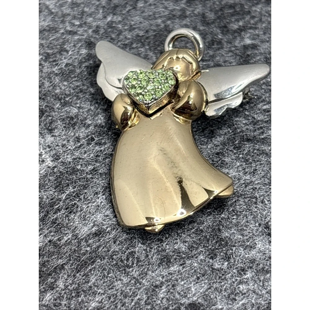 Liz Claiborne (LC) Two Tone Angel Brooch & Gigi Gold Tone Lapel Pin Vintage - Picture 5 of 14